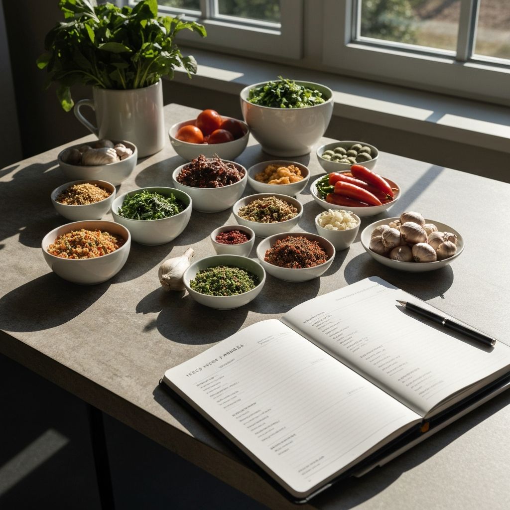 Veckoveckoplanering med färska ingredienser